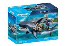 PLAYMOBIL PIRATES - PIRATE ET REQUIN GÉANT AVEC MÂCHOIRE ARTICULÉE #71793 (0425)